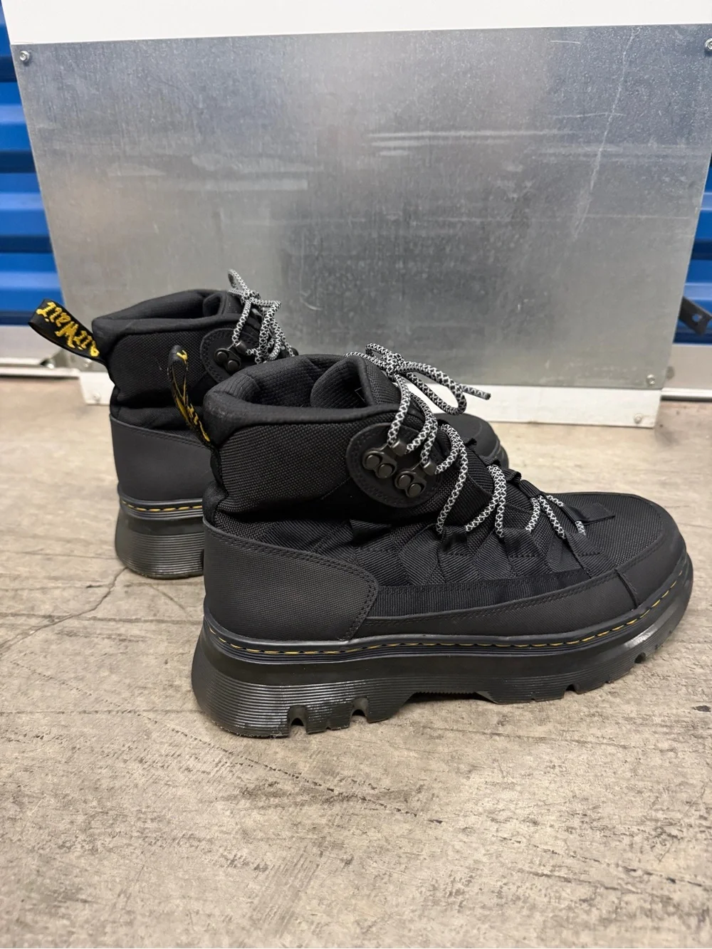 Dr Martens Boury Utility Tactical Boots-All Black. Size: Men 10/Women 11/EU 43